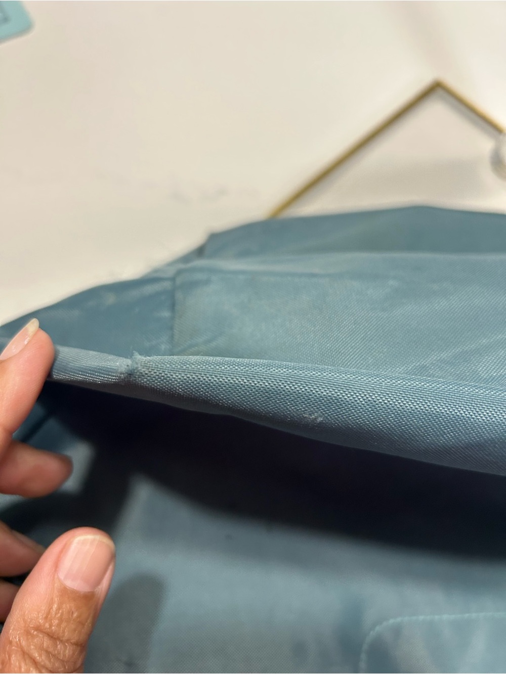 Longchamp Le Pliage Original Large Nylon Shoulder Tote Steel Blue/Grey*See Pics - Picture 9 of 14